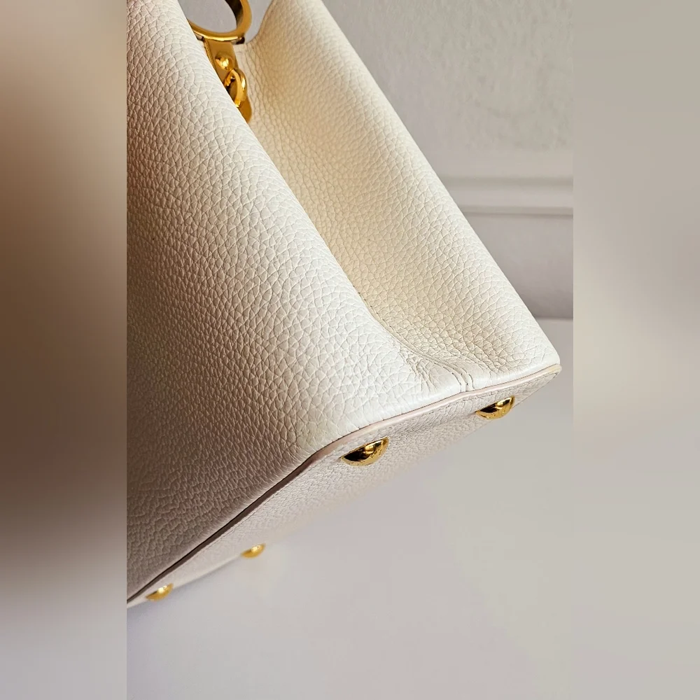 Louis Vuitton Beige & Yellow Capucines PM Two-way Bag